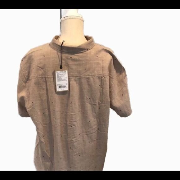 PrAna Button Collar Sparrow Bermuda Chambray Short Sleeve Shirt XL Slim Fit NWT - Picture 3 of 5